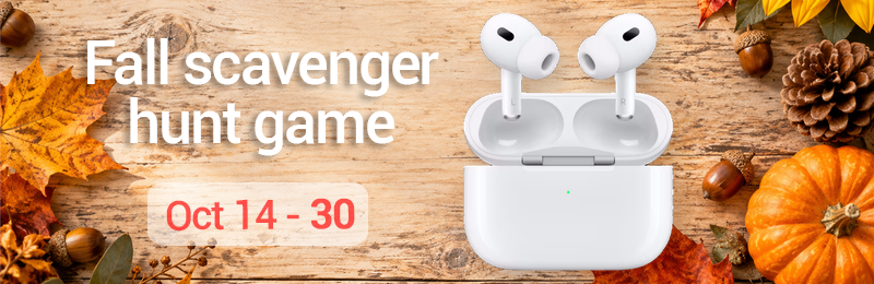 Fall scavenger hunt - chance to win Apple AirPods