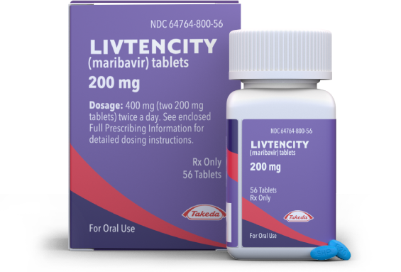 LIVTENCITY (maribavir) packaging